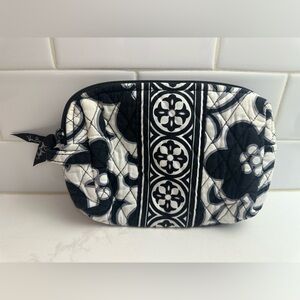 Vera Bradley Black and White Floral Quilted Pouch